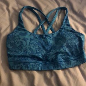 Blue lululemon sports bra!
